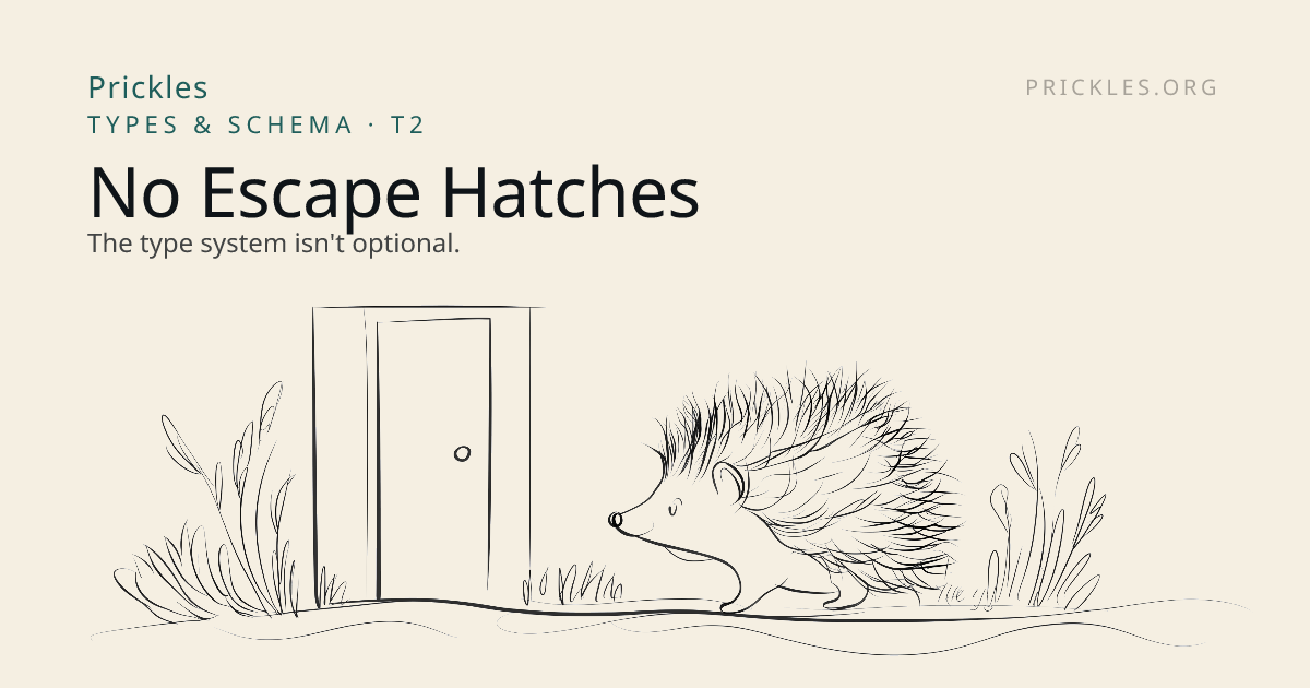 T2 No Escape Hatches  Prickles